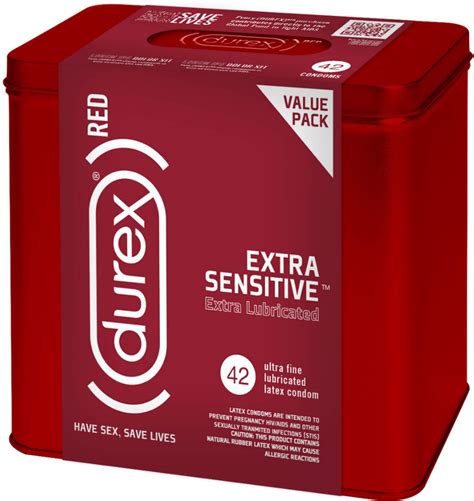 Condoms Natural Lubricated Latex Extra Sensitive Ultra Fine Durex