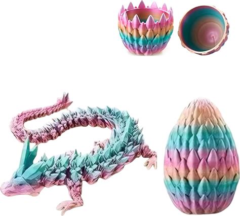 Surprise Dragon Egg Articulating Gemstone Dragon Fidget Toy D