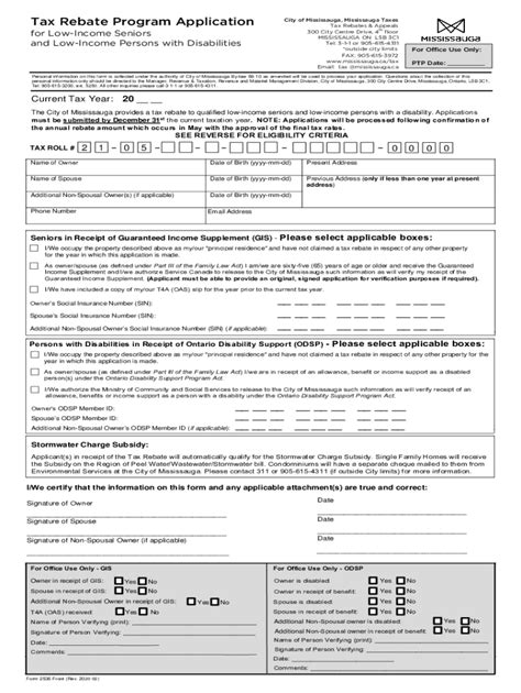 Fillable Online Tax Rebate Program Application Fill And Sign