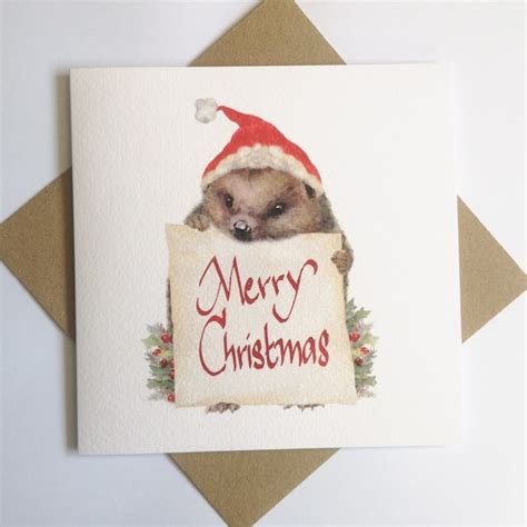 Hedgehog Greeting Card Etsy