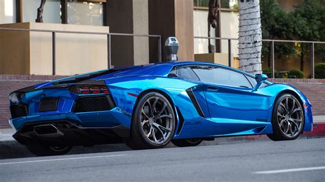 Chrome blue Lamborghini Aventador LP700-4 [3110x2073] : r/carporn