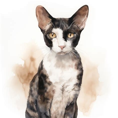 Premium Vector Cornish Rex Kitten Cat