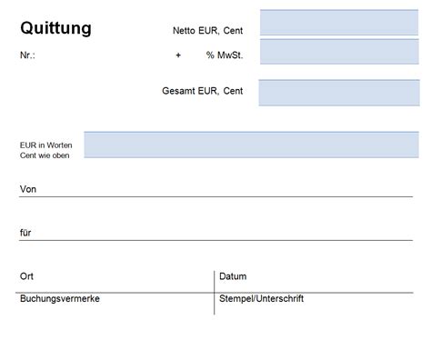 Quittung Schreiben Online : Quittung, Beleg Oder Nachweis Für Die