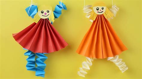 Kids Paper Craft Doll Easy Doll Paper Craft Making for Kids - Kids ...