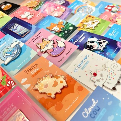 Enamel Pins By Kamiaristudio In Kawaii School Supplies