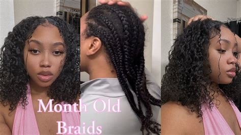 1 Month Old Braid Down Wash Day Natural Hair Wash Routine Wash N Go