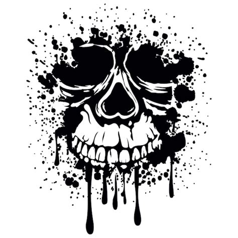 Premium Vector Vector Illustration Grunge Skull For Tattoo Or Tshirt