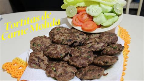 Tortitas De Carne Molida Con Ensalada Cocinando Al D A Youtube