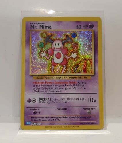 Pok Mon Tcg Mr Mime Pokemon Trading Card Game Classic Ebay