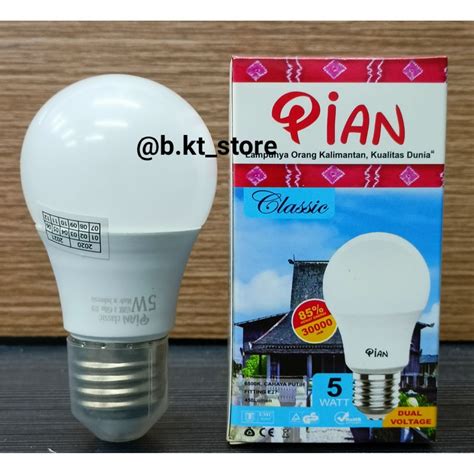 Jual LAMPU LED PIAN 5 WATT CLASSIC Shopee Indonesia