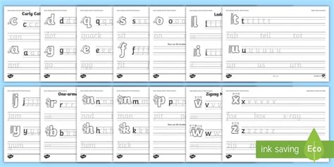 Handwriting Letter Families Cvc Words Worksheet