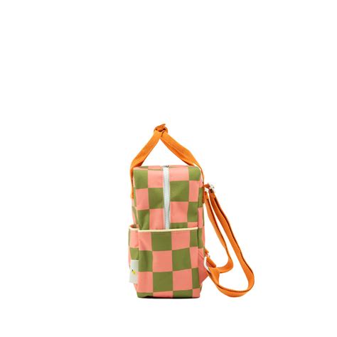 Sticky Lemon Backpack Small Farmhouse Checkerboard Sprout Green