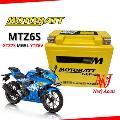 Jual Aki Kering Motor Suzuki GSX R150 GSX S150 Satria FU MTZ6S MOTOBATT