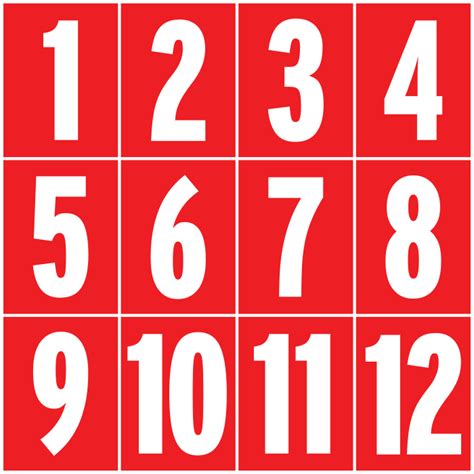 Fuel Pump Number Set (White on Red) - Wilde Signs - Pump Decals