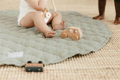 Quilted Play Mat 100 Pure Linen Max Linen