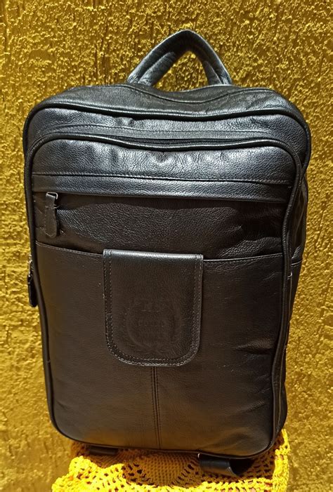 Mochila Masculina Couro Legítimo Preta Elo7