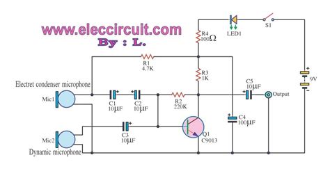 Electret Condenser Microphone Circuit