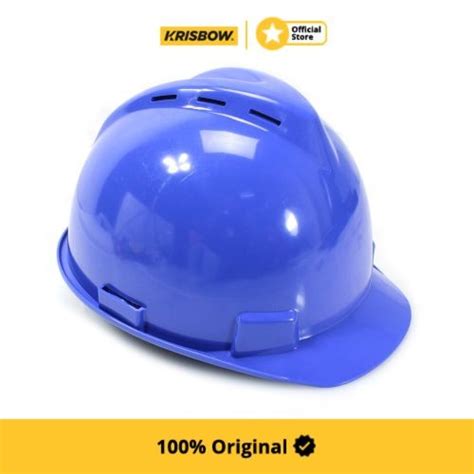 Jual Safety Helmet Krisbow Brim Vented Helm Keselamatan Kerja Hdpe