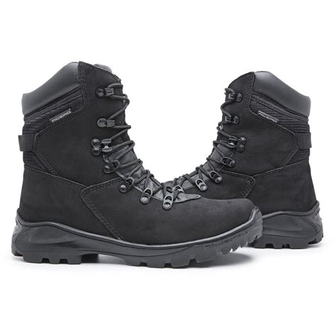 Bota Militar Acero Couro Tiger Nobuck Preto T Tico Militar Militar