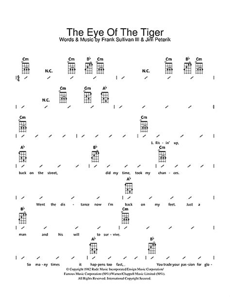 Survivor Eye Of The Tiger Chords