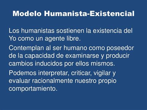 Modelo Humanista Existencial