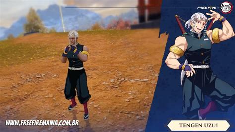 Garena libera skin grátis do Tengen Uzui no Free Fire em parceria