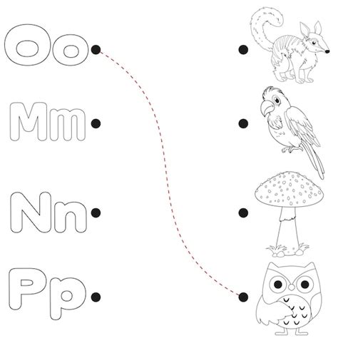 premium vector match worksheet kids