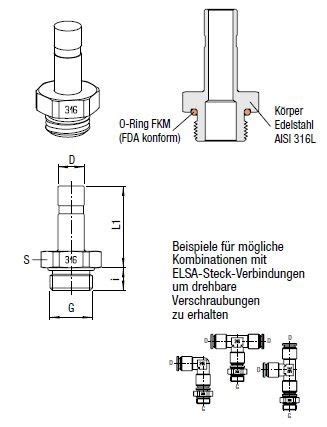 X Ff Gerader Verbinder Push In Steckanschluss Mm