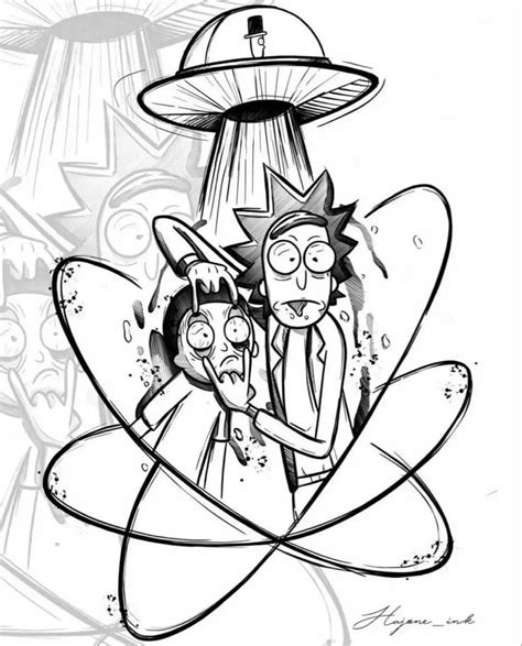 Rick and Morty tattoo sketch | Disegni di scarabocchio, Rick e morty ...