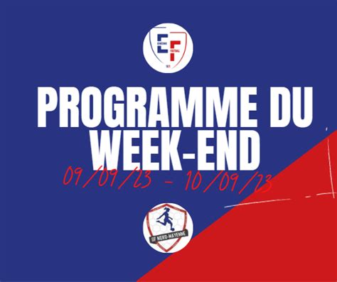 Actualité PROGRAMME DU WEEK END club Football ERNEENNE FOOTBALL