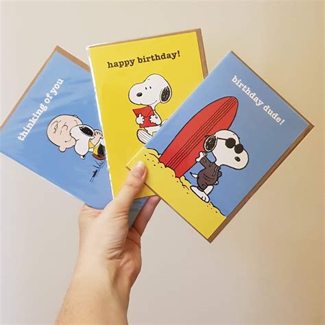 Snoopy Birthday Card Snoopy Card Comic Book Card Happy Etsy