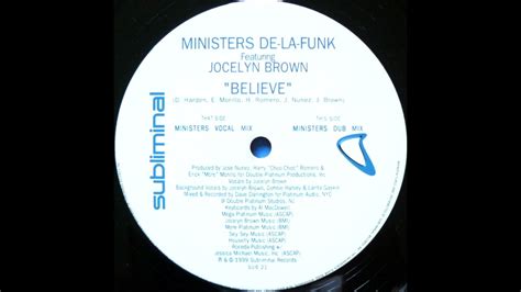 Ministers De La Funk Featuring Jocelyn Brown Believe Ministers Vocal