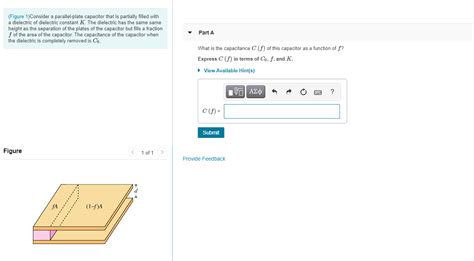 Solved Figure 1 Consider A Parallel Plate Capacitor That Chegg