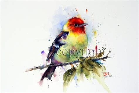 Tanager The Art Of Dean Crouser Watercolor Bird Bird Art Print