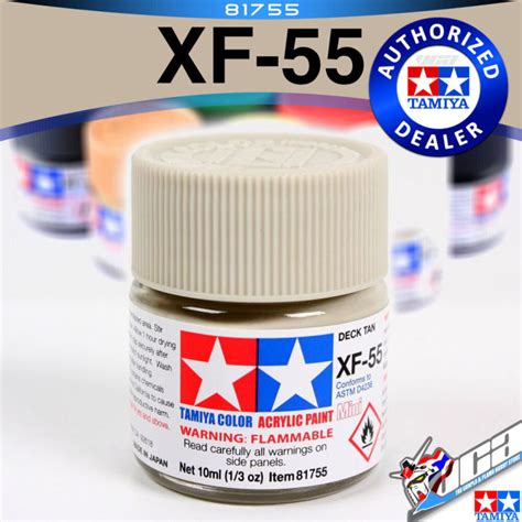 Tamiya 81755 Xf 55 Xf55 Flat Deck Tan Matt Matte สีเทาอมเหลือง Acrylic