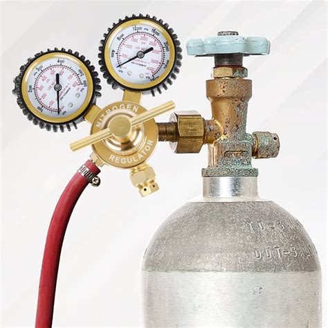 Brass Nitrogen Regulator W 0 800 PSI Delivery Pressure Equipment Tank