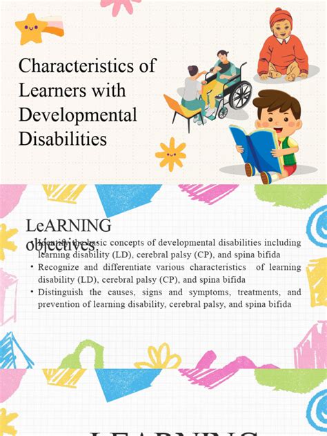 Characteristics Of Learning Disability Cerebral Palsy And Spina Bifida
