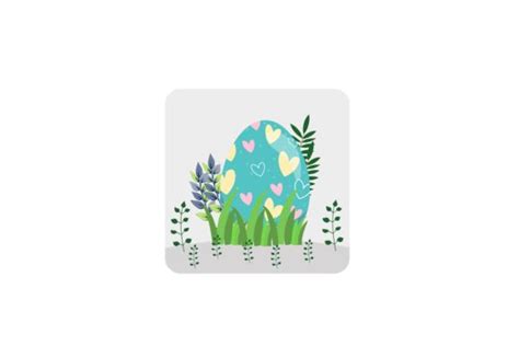 Easter Green Love Floral Egg Card Graphic By Samagata Creative Fabrica