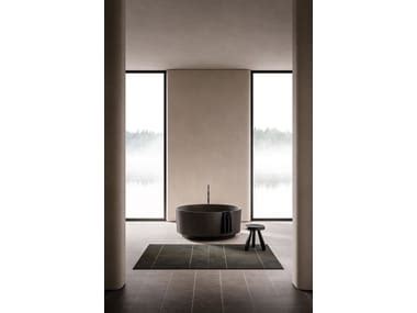 ARC Freestanding Round Solid Surface Bathtub By INBANI Design Norm