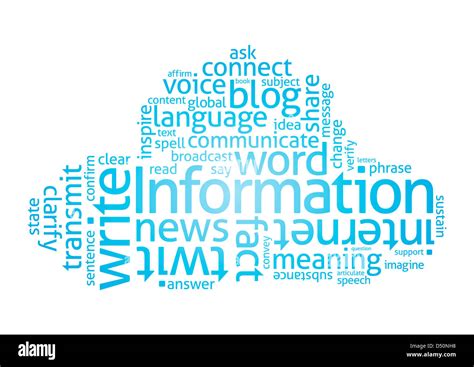 Cloud of Words (related to writing and language Stock Photo - Alamy