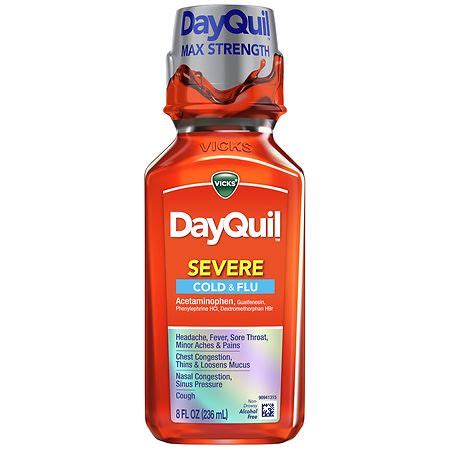 Vicks Dayquil Severe Cold Flu Relief Liquid Walgreens