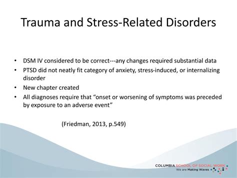 Ppt Dsm Trauma And Stress Induced Disorders Powerpoint