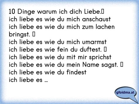 10 Dinge Warum Ich Dich Liebe Ich Liebe Es Wie Du Mich Anschaustich