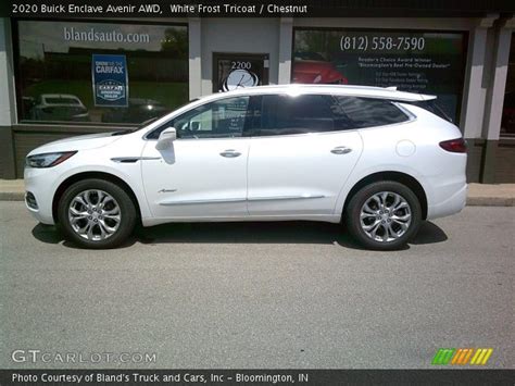 White Frost Tricoat Buick Enclave Avenir Awd Chestnut Interior