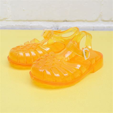 Vintage Yellow Jelly Sandals Size Toddler 8 Eu 2526 80s Etsy Jelly