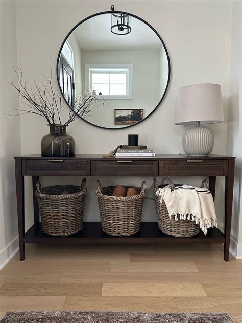 East Bluff Woven Drawer Console Curated On LTK