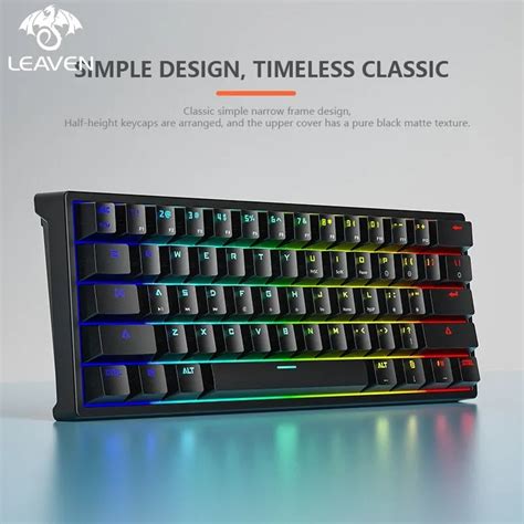 Leaven K Wired Mechanical Keyboard Keys Rgb Lights Green Axis