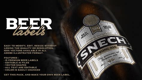 Beer Label Templates - Free & Premium PSD, Ai, Vector, Eps Designs