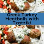 Healthy Greek Turkey Meatballs With Tzatziki Erin Lives Whole