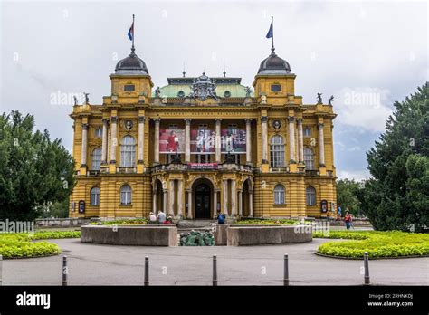 Croatian National Theatre A Landmark In Zagreb Croatia Stock Photo